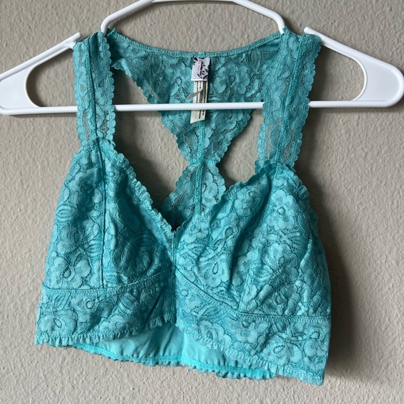 Intimately Free People Turquoise Lace Bralette - Picture 1 of 3